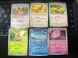 Eevee Eeveelutions Pokemon TCG Card Lot (6) Various Sets Regular Rev Holo NM ENG - Image 1
