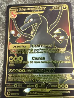 Charizard Black foil 🔥FanArt💥pokemon card RARE NM - Image 1