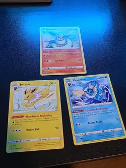 Pokemon Vivid Voltage Jolteon, Flareon, Vaporeon 026 030 047/185 EXC nonholo - Image 1