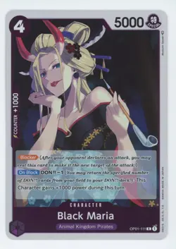 Black Maria OP01-111 R Rare Romance Dawn One Piece Card Game TCG English - Image 1