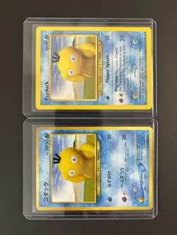Psyduck 79/105 Neo Destiny Lot - Two Cards 1 English 1 Japanese - Image 1