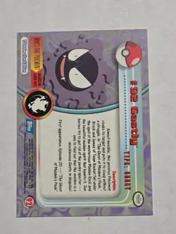 Pokemon Gastly #92 Topps Trading Cards Series 2 - Image 2