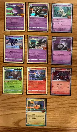 POKEMON TCG Trick or Trade Halloween 2023 10 Holographic Cards With Sleeves Set - Image 1