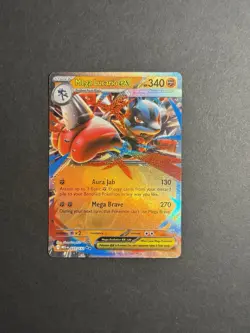 2025 Pokemon Mega Evolution 077 Mega Lucario ex Double Rare In Hand US Seller 👊 - Image 1
