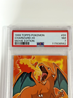 1999 Topps Pokemon The Movie Charizard #6 PSA 7 NM – Base Non-Holo Graded Card - Image 2