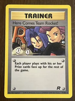 Pokemon Vintage TCG Card Lot (5) Vintage Cards Base Set Trainer Cards Near Mint - Image 1