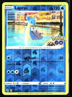 2022 Sword & Shield - Pokemon GO Lapras #23 Reverse Holo Rare Pokemon Card - Image 1