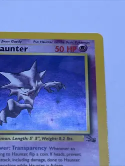 Haunter 6/62 Fossil Unlimited Holo Rare 50 HP Stage 1 English Pokemon TCG Card - Image 3