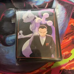 Pokemon TCG Destined Rivals ETB Card Sleeves(65Ct) Mewtwo & Giovanni - Image 1