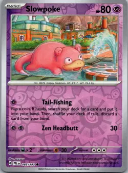 Slowpoke 085/193 Common Paldea Evolved Pokemon Reverse Holo Near Mint - Image 1