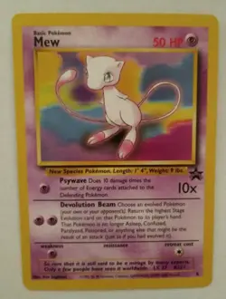 MEW # 8 NEW Black Star Promo Pokemon League Card NEAR MINT NEVER PLAYED WITH - Image 1