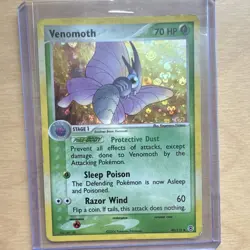 Pokemon TCG Venomoth 49/112 FireRed & LeafGreen Reverse Holo Uncommon 70HP 2004 - Image 1