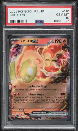 2023 Pokemon Scarlet & Violet Paldea #040 Chi-Yu Ex EVOLVED HOLO - PSA 10 GEM MT - Image 2