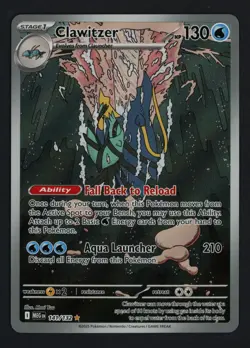 Clawitzer 141/132 ME01: Mega Evolution Illustration Rare Pokemon TCG - Image 1