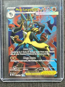 Pokemon TCG Holo Ultra Rare Full Art Mega Lucario EX 160/132 - Image 1