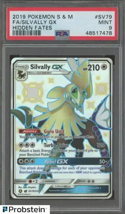 2019 Pokemon S & M Hidden Fates #SV79 Silvally Gx Fa PSA 9 MINT - Image 1
