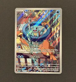 Pokemon TCG Squirtle 148/142 Sv07 Stellar Crown Holo Illustration Rare 2024 - Image 1