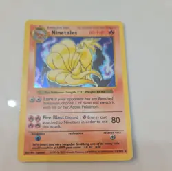 Pokemon Ninetales 12/102 Base Set Holo Rare Unlimited English 1999 MP - Image 1