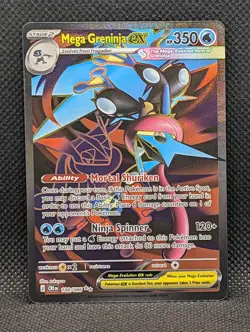 Mega Greninja ex - Ultra Rare Full Art - Chaos Rising 100/086 Pokemon TCG - Image 1