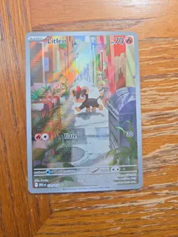 Pokemon TCG Litleo 139/132 Mega Evolution Illustration Rare IR NM - Image 1