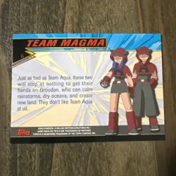 Team Magma 2003 Topps Pokemon Advanced Non-Holo - LP/almost NM - Image 2