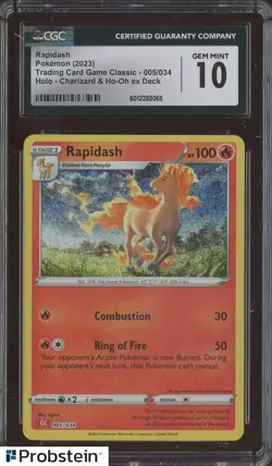 2023 Pokemon Classic #005/034 Rapidash Holo Charizard Ho-oh CGC 10 GEM MINT - Image 1
