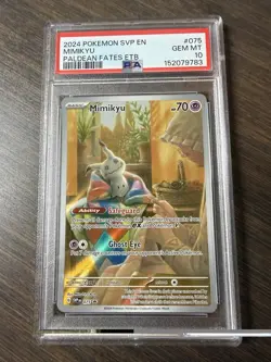 2024 Pokemon TCG Mimikyu 075 SVP Scarlet & Violet Promo Holo PSA 10 English - Image 1