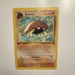 Pokemon Kabuto 50/62 Fossil 1st Edition Regular Stage 1 Common 1999 - Image 1