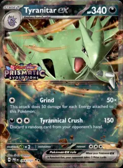 Tyranitar ex 64/131 (Prismatic Evolutions Stamp) - Pokemon NM - Image 1