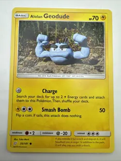 Pokemon - Alolan Geodude 35/181 - Team Up - Yuka Morii - Near Mint - Image 1