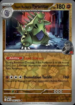 Team Rocket's Tyranitar Destined Rivals Reverse Holo96/182 Pokemon NM - Image 1