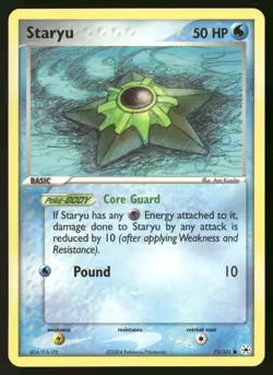 Pokemon Staryu Hidden Legends 75/101 Common Lightly Played - Image 1