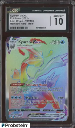2022 Pokemon Lost Origin #197/196 Kyurem Vmax Holo CGC 10 GEM MINT - Image 1