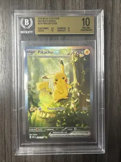 BGS Pristine 10 Pikachu EX 276/217 SIR Ascended Heroes Mega Evolution Pokemon - Image 1