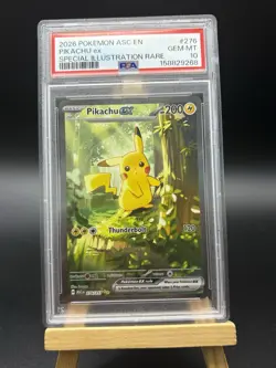 PSA 10 Gem Mint Ascended Heroes Pikachu Ex SIR 276 217 - Image 1