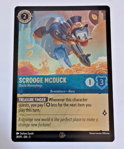 Scrooge McDuck - Uncle Moneybags 39 Disney Lorcana Promo Cards Cold Foil - Image 1