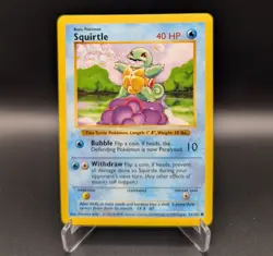 Squirtle - 63/102 Shadowless Base Set - LP - Pokemon TCG WOTC Vintage 1999 - Image 1