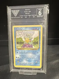 1999 Pokemon Base Set Unlimited Squirtle 63/102 PSA 6 Graded Sealed WOTC - Image 1