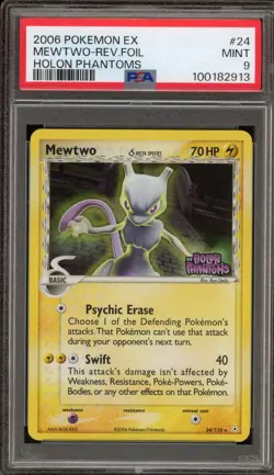 Pokemon Mewtwo EX Holon Phantoms Reverse Holo Rare #24 PSA 9 Mint - Image 1