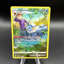 Pokemon TCG Vaporeon TG02/TG30 Swsh09: Brilliant Stars Trainer Gallery Holo - Image 1