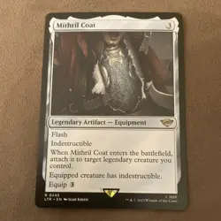 Mithril Coat 245 Universes Beyond LOTR Rare Regular Magic: The Gathering Wizards - Image 1