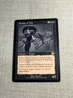 Avatar of Woe Prophecy LP Black Rare MAGIC THE GATHERING CARD - Image 1