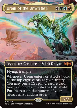 Ureni of the Unwritten (Borderless) [Tarkir: Dragonstorm Commander] Near Mint - Image 1