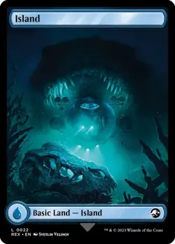 Island Full Art Double Sided - REX 0022 NM - MTG Magic - Image 2