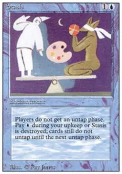 MTG Stasis, Revised Edition, Heavily Played, English - Image 1