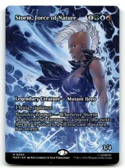 Storm, Force of Nature (Borderless) 94 Marvel Universe Eternal-Legal NM/M MTG - Image 1