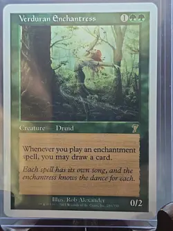 Verduran Enchantress 7th Edition MTG Regular Lightly Played - Image 3