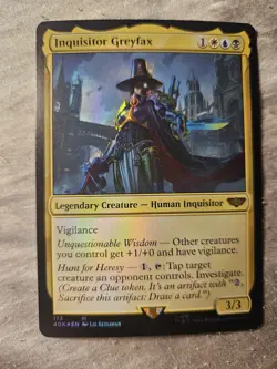 MTG Inquisitor Greyfax (Surge Foil) Universes Beyond: Warhammer 40000 [40K] Foil - Image 1