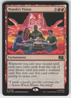 Wanda's Vision 708 Commander: Marvel Super Heroes MTG Foil NM - Image 1