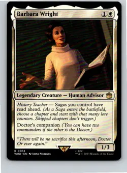 Magic the Gathering Barbara Wright Universes Beyond: Doctor Who MTG Free Ship! - Image 1